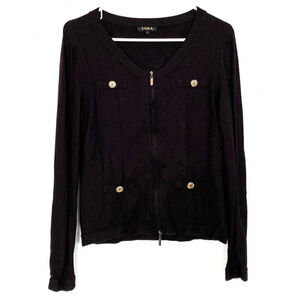 Yuka Paris Zip Up Cardigan Sweater Medium Women’s